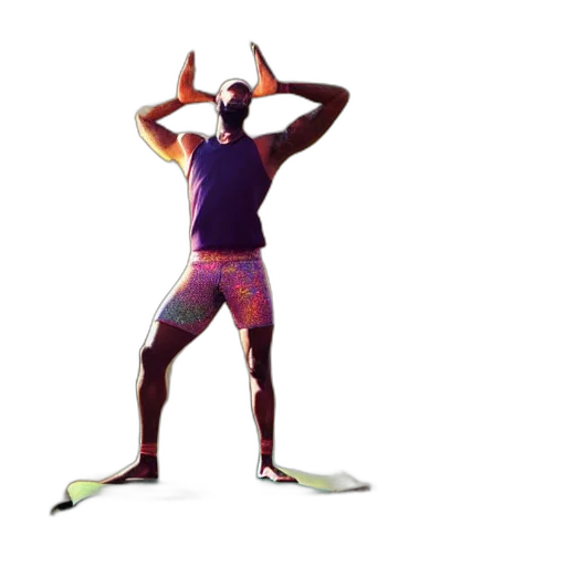 3d render, lebron, james, doing transparent PNG cut-out