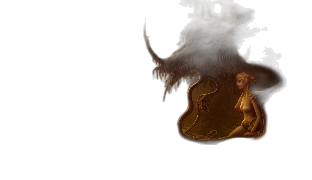 dragon, hair, mask, creature, fantasy art, concept art, pixel art, photorealistic transparent PNG cut-out