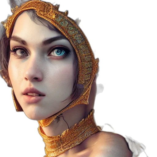 crown, face, jewelry, mask, fantasy art, concept art, photorealistic, 3d render transparent PNG cut-out