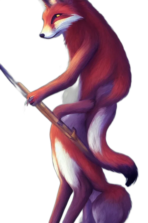 staff, animal, sword, creature, fantasy art, concept art, watercolor, anime transparent PNG cut-out