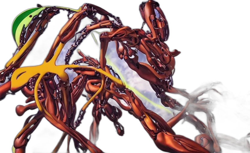 dragon, robot, weapon, hair transparent PNG cut-out