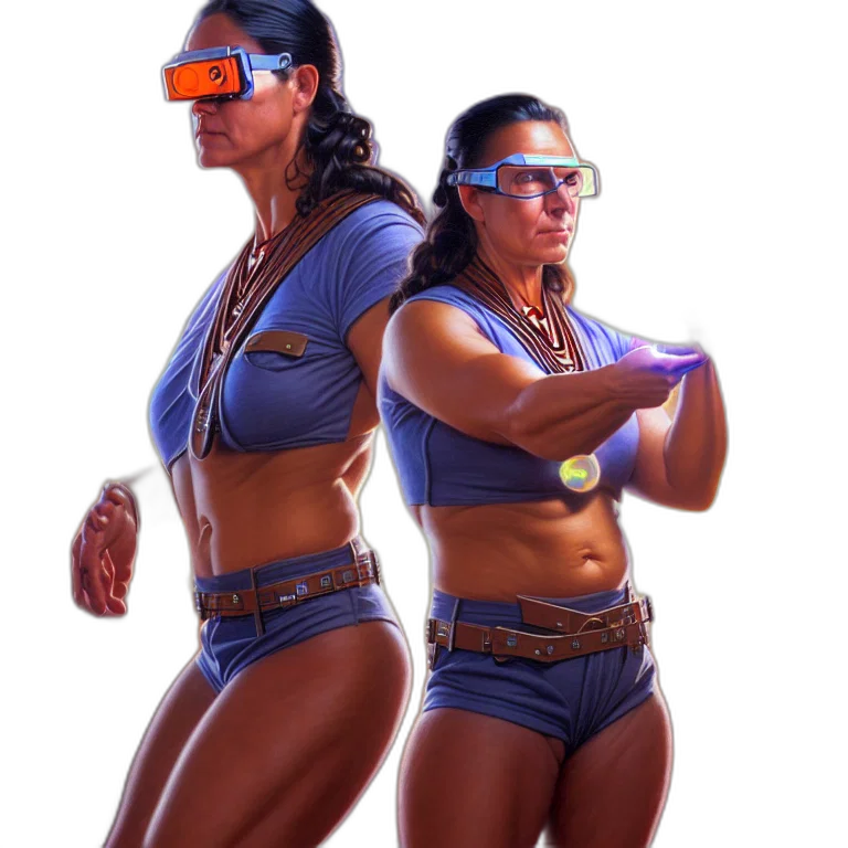 concept art, 3d render, cyberpunk, photorealistic, neon, epic, portrait, slightly transparent PNG cut-out