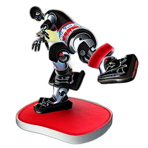 robot, 3d render, concept art, tony, hawk, pro transparent PNG cut-out