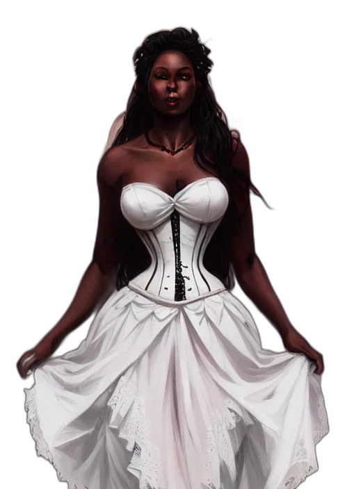 dress, concept art, fantasy art, comic book art, photorealistic, monochrome, dark, earth tones transparent PNG cut-out