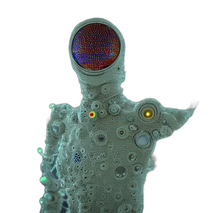 robot, staff, mask, jacket transparent PNG cut-out