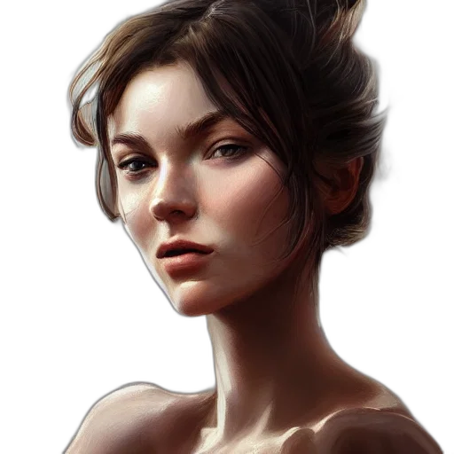 face, crown, staff, jewelry, photorealistic, fantasy art, concept art, oil painting transparent PNG cut-out