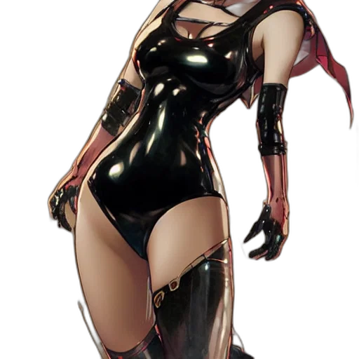 dress, mask, robot, concept art, comic book art, cyberpunk, 3d render, dark transparent PNG cut-out