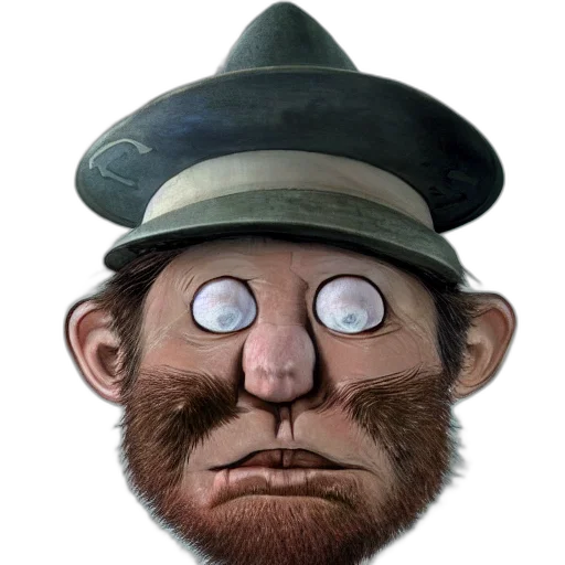 face, staff, hat, mask transparent PNG cut-out