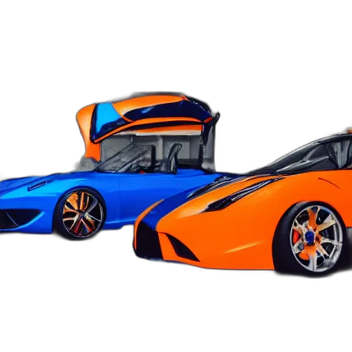 car, 3d render, concept art, photorealistic transparent PNG cut-out