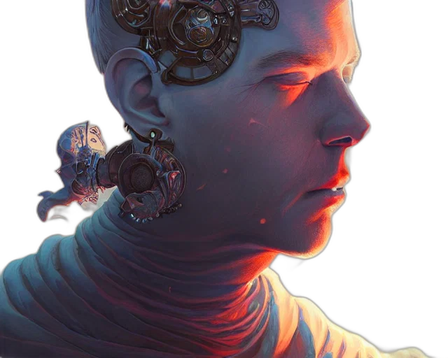crown, robot, face, jewelry transparent PNG cut-out