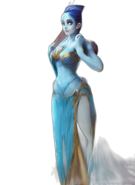 dress, staff, fantasy art, concept art transparent PNG cut-out
