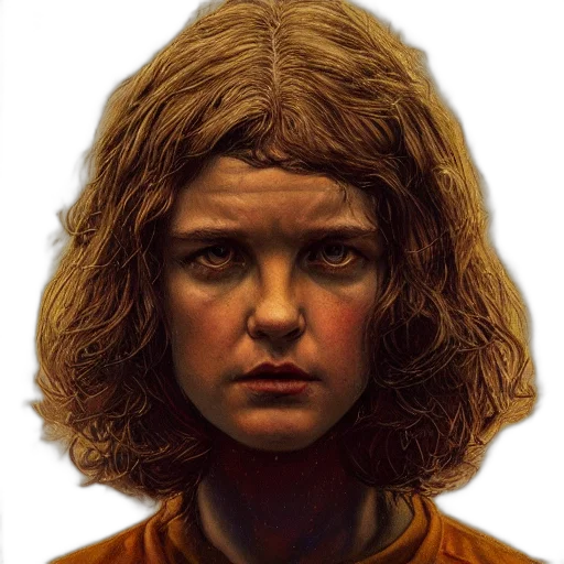 face, hair, crown, staff, photorealistic, oil painting, fantasy art, comic book art transparent PNG cut-out