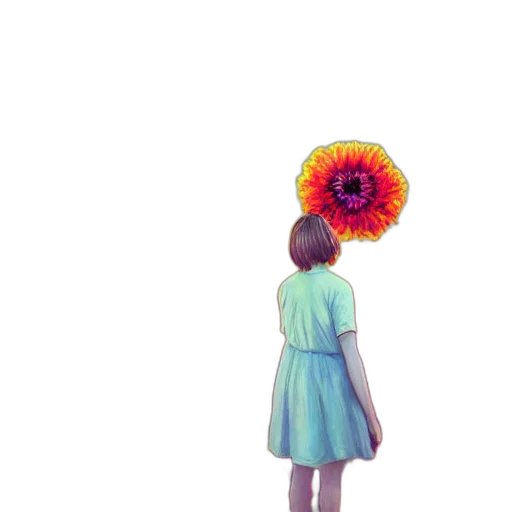 flower, dress, umbrella, crown transparent PNG cut-out