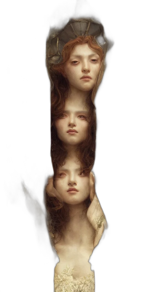 hair, crown, face, staff transparent PNG cut-out