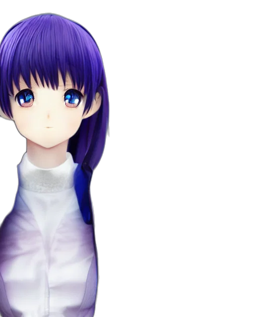dress, face, 3d render, anime transparent PNG cut-out