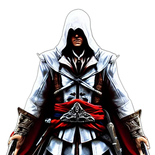 sword, jacket, mask, weapon, concept art, comic book art, fantasy art, pixel art transparent PNG cut-out