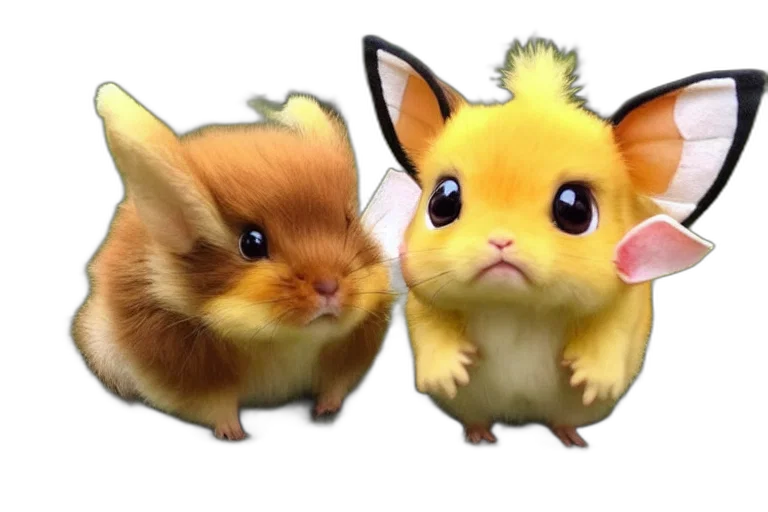 animal, concept art, 3d render, photorealistic, fantasy art, real, life, raichu transparent PNG cut-out