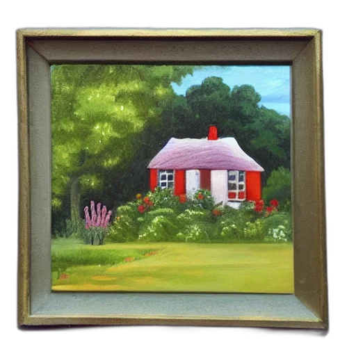 furniture, building, oil painting, photorealistic, 3d render, concept art, forest, rain transparent PNG cut-out