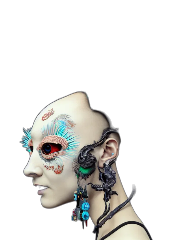 mask, robot, jewelry, face transparent PNG cut-out