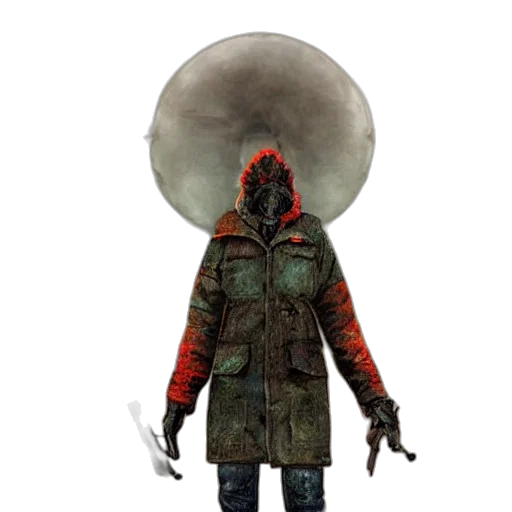 jacket, mask, umbrella, staff transparent PNG cut-out