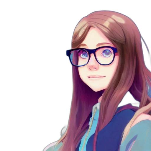 face, staff, jacket, pixel art, anime, fantasy art, cartoon, pastel transparent PNG cut-out