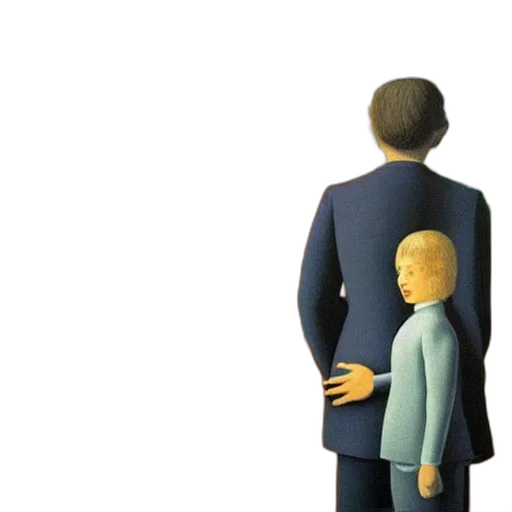 3d render, famous, painting, rene, magritte transparent PNG cut-out