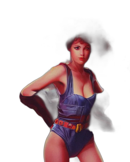 dress, robot, concept art, comic book art, photorealistic, fantasy art, fire, neon lights transparent PNG cut-out