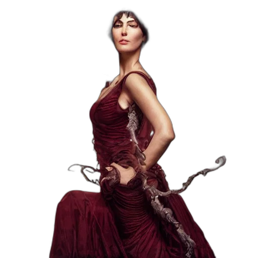 dress, staff, jewelry, weapon, concept art, fantasy art, photorealistic, comic book art transparent PNG cut-out