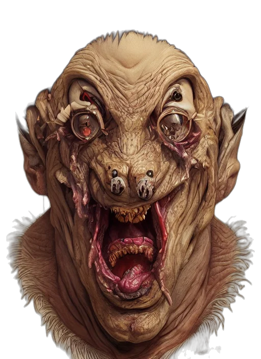 creature, face, mask, animal, concept art, fantasy art, photorealistic, 3d render transparent PNG cut-out