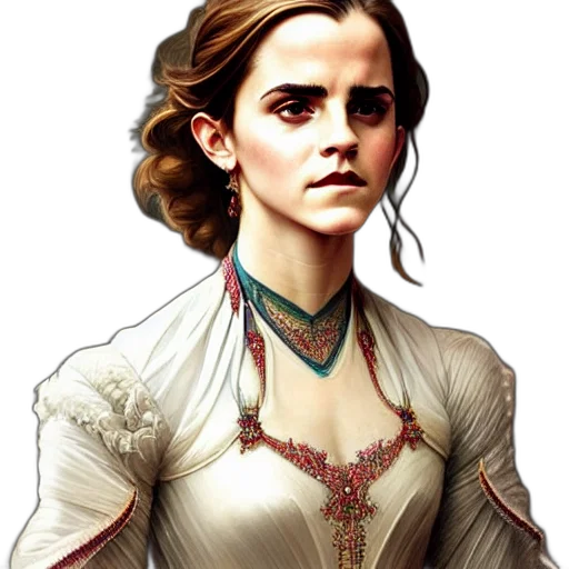 dress, face, jewelry, staff transparent PNG cut-out