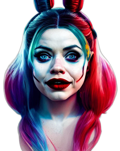 face, mask, comic book art, concept art, fantasy art, cartoon, neon lights, colorful transparent PNG cut-out