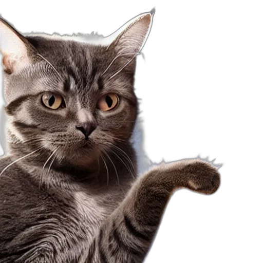 animal, staff, creature, crown, photorealistic, cat, singing, photographed transparent PNG cut-out