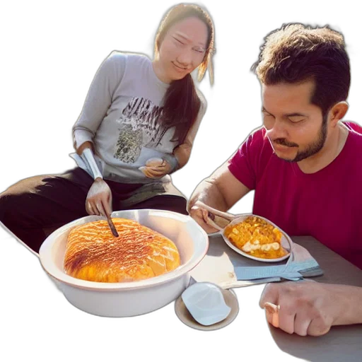 food, jacket, face, staff, 3d render, photorealistic, fire, woman transparent PNG cut-out