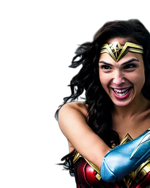 comic book art, gal, gadot, crinkles transparent PNG cut-out