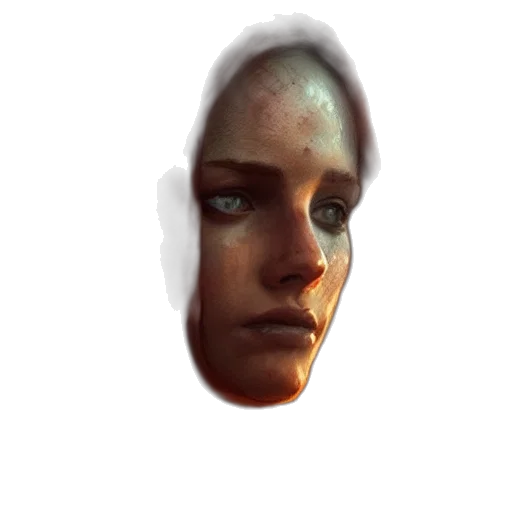 face, mask, creature, robot, concept art, photorealistic, pixel art, 3d render transparent PNG cut-out