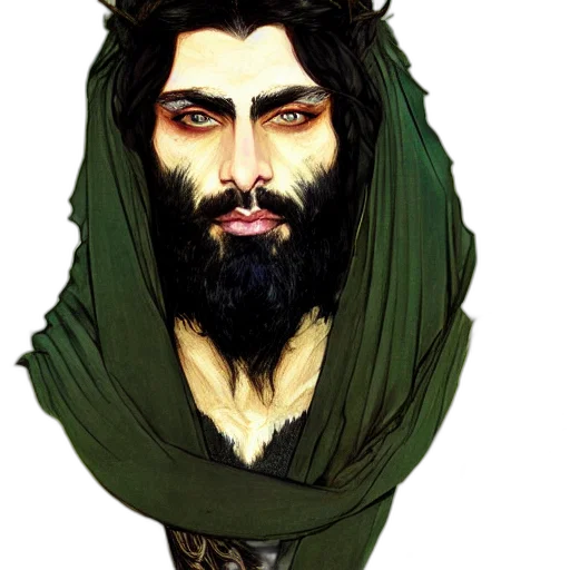 face, mask, fantasy art, concept art, pixel art, comic book art, green, earth tones transparent PNG cut-out