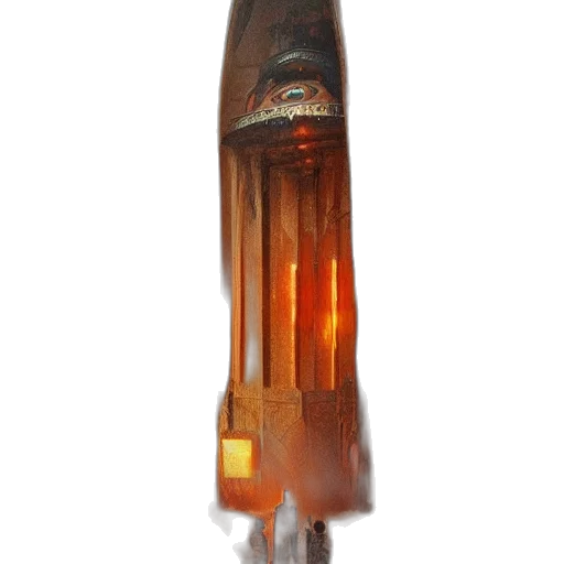 bottle, staff, weapon, sword, concept art, 3d render, photorealistic, oil painting transparent PNG cut-out