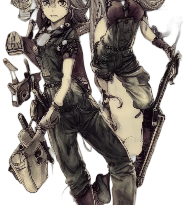 weapon, concept art, fantasy art, cyberpunk, comic book art, dark, earth tones, monochrome transparent PNG cut-out