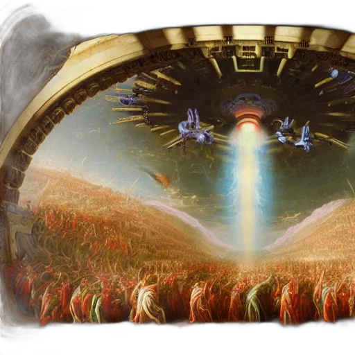 concept art, outer space, fire, underwater, alien, invasion, epic, magnificent transparent PNG cut-out