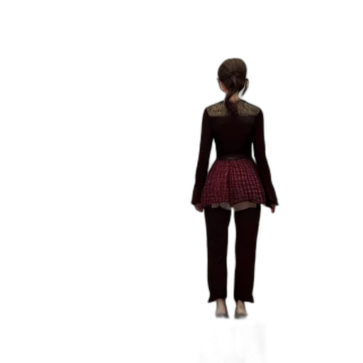 dress, jacket, staff, robot transparent PNG cut-out