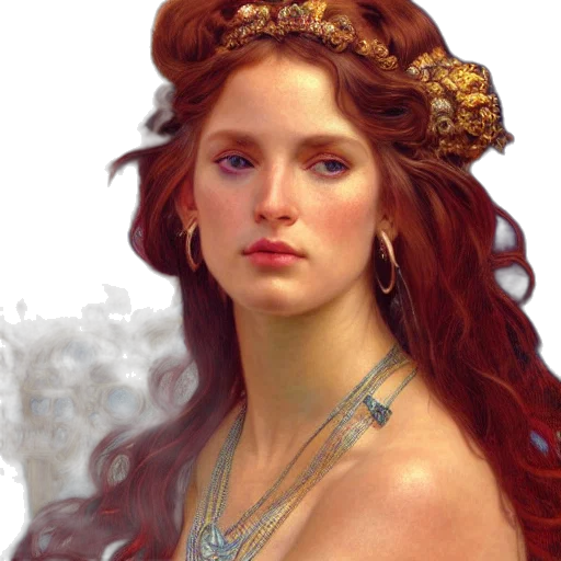 crown, jewelry, face, dress, fantasy art, photorealistic, oil painting, concept art transparent PNG cut-out