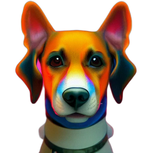 animal, staff, face, 3d render, photorealistic, pixel art, concept art, neon transparent PNG cut-out