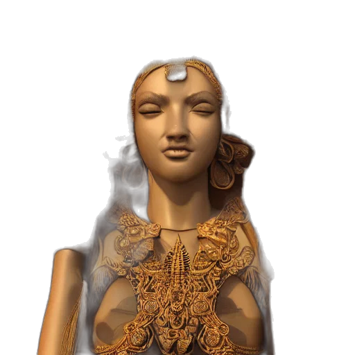 jewelry, crown, mask, dress, 3d render, concept art, photorealistic, fantasy art transparent PNG cut-out