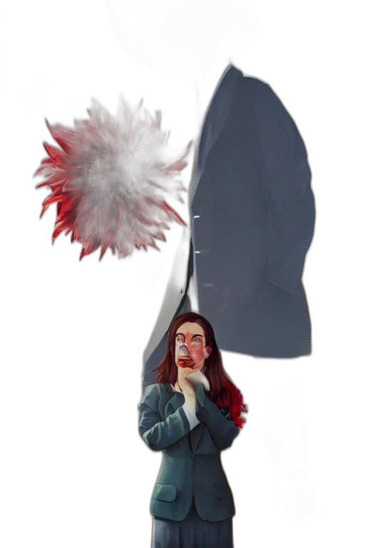 umbrella, staff, jacket, weapon, concept art, 3d render, photorealistic, fantasy art transparent PNG cut-out