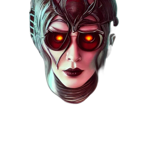 mask, robot, face, creature transparent PNG cut-out