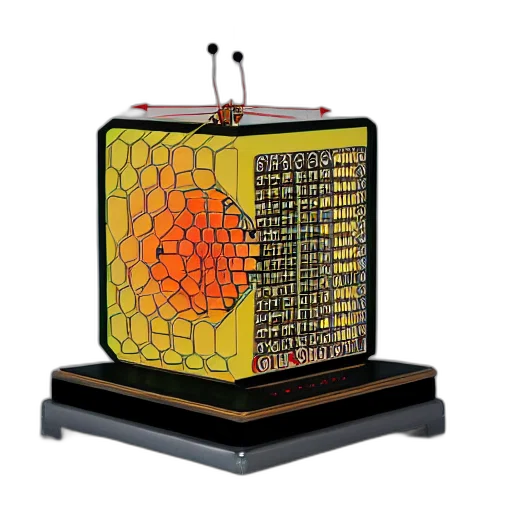 furniture, 3d render, retro, electronic transparent PNG cut-out