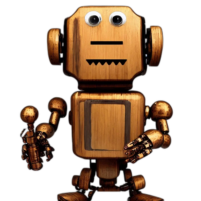 robot, staff, 3d render, concept art transparent PNG cut-out