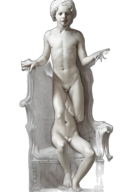 furniture, photorealistic, 3d render, fantasy art, concept art, beautiful, white, angel transparent PNG cut-out