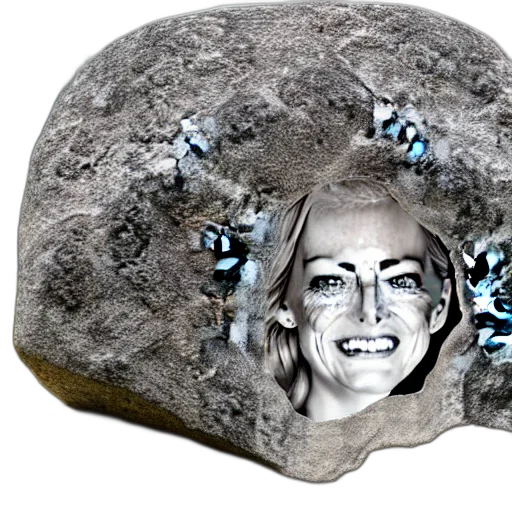 face, jewelry, mask, crown, photorealistic, outer space, big, rock transparent PNG cut-out