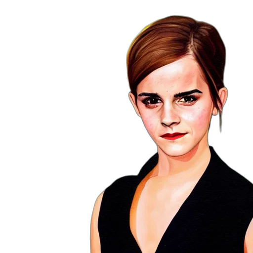 face, dress, photorealistic, cartoon, concept art, pixel art, emma, watson transparent PNG cut-out